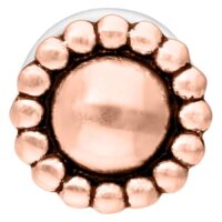 Roségoldenes Nub Labret Push-Fit mit glänzendem, runden Design auf weißem Hintergrund