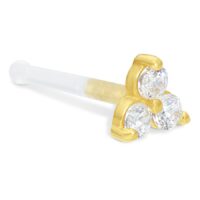 18k Triple Jewelled Nosestud 18k Triple Jewelled Nosestud