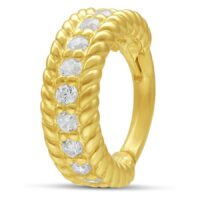 14k Crystal Hinged Ring 14k Crystal Hinged Ring