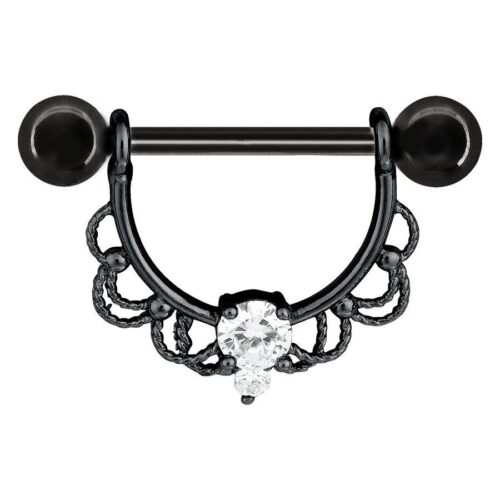 Fairytale Nipple Barbell - Black Metal