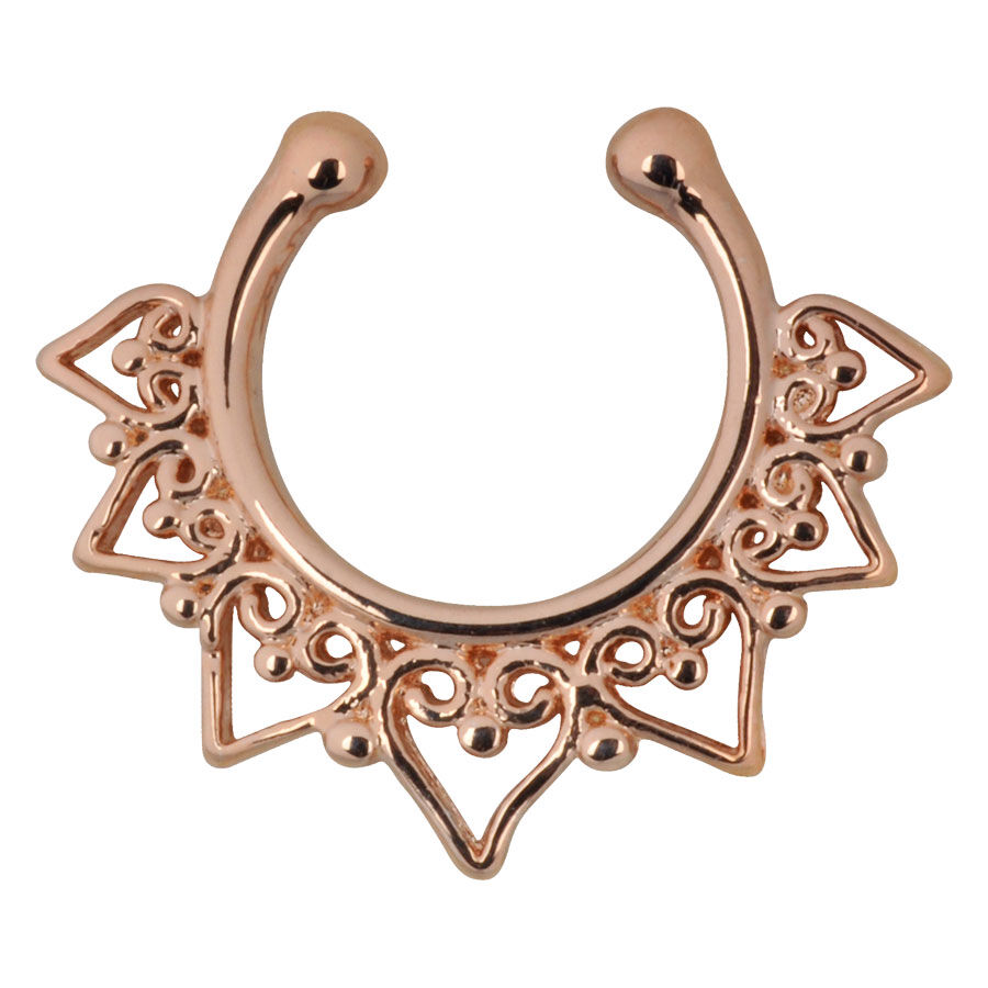 Steel Roseline - Peak Fake Septum Rose Gold