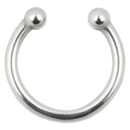 Circular Barbell Fake - Silvercoloured Metal