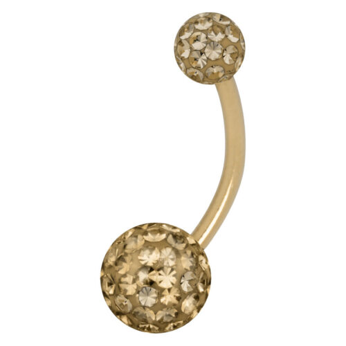 Sealed Rose Gold Titanium Multi Jewelled Belly Bar