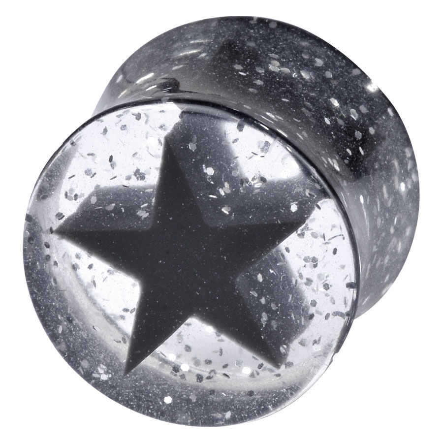 Glitter Black Star Plug