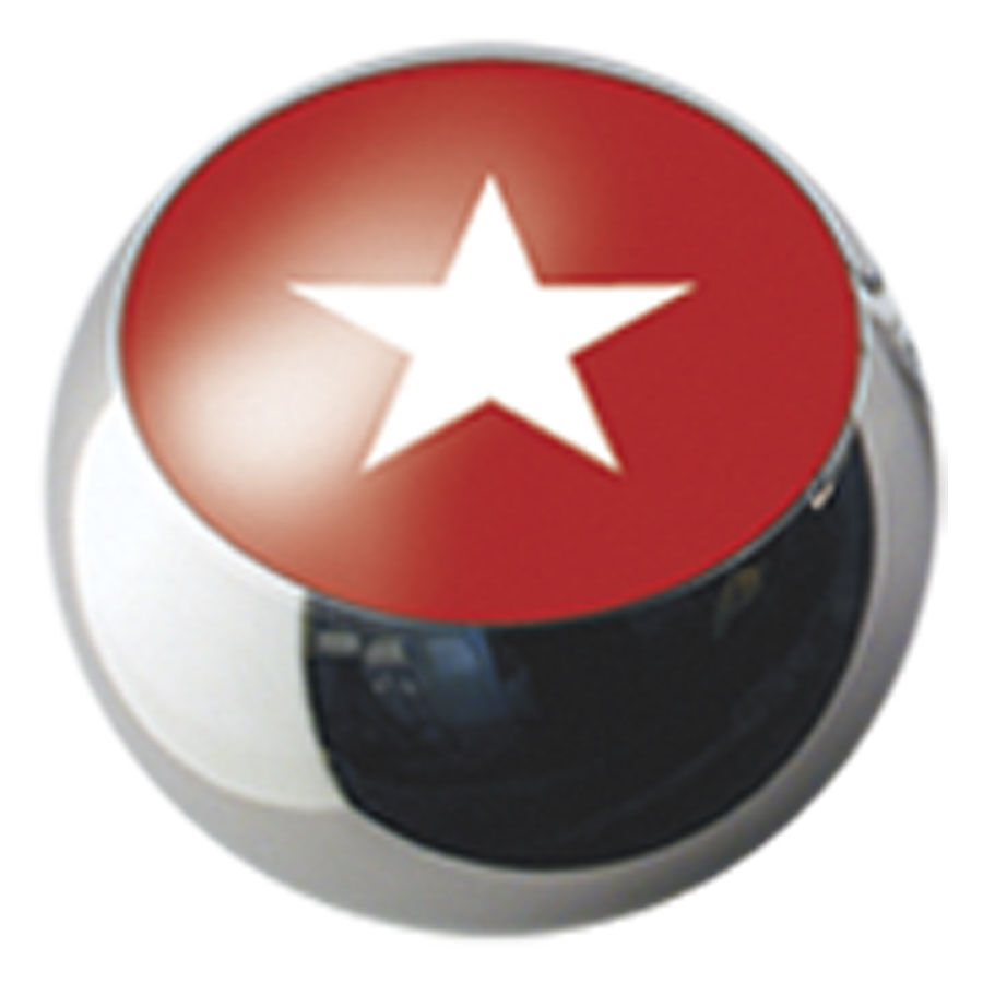 Ikon Screw On Balls White Star on Red Ikon Screw On Balls White Star on Red