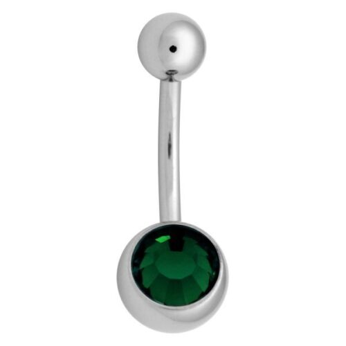 316L Stainless Steel Jewelled Belly Bar