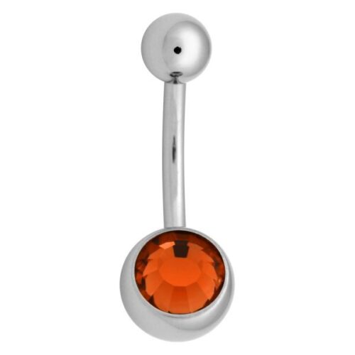316L Stainless Steel Jewelled Belly Bar