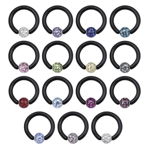 Klemmkugelring With Multi Jewelled Ball