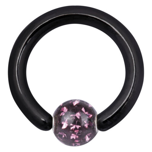 Klemmkugelring With Multi Jewelled Ball