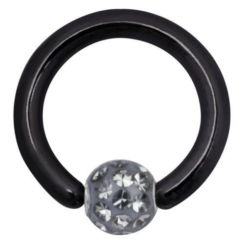 Klemmkugelring With Multi Jewelled Ball