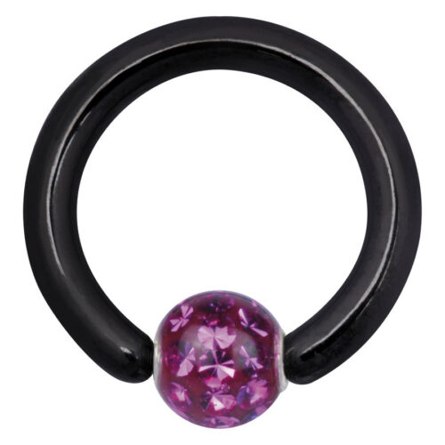 Klemmkugelring With Multi Jewelled Ball