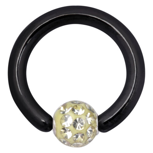 Klemmkugelring With Multi Jewelled Ball