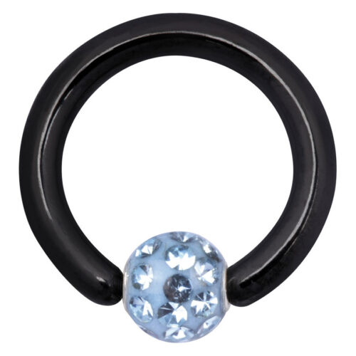 Klemmkugelring With Multi Jewelled Ball