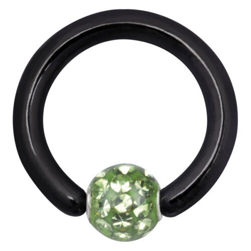 Klemmkugelring With Multi Jewelled Ball