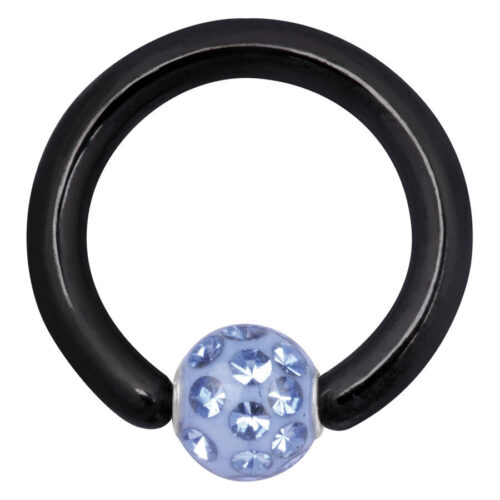 Klemmkugelring With Multi Jewelled Ball