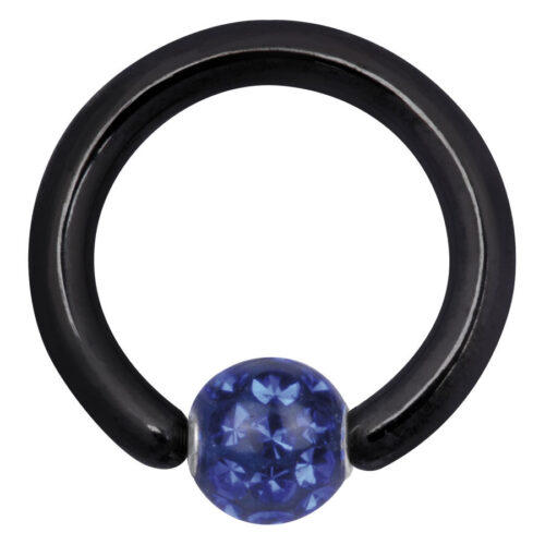 Klemmkugelring With Multi Jewelled Ball