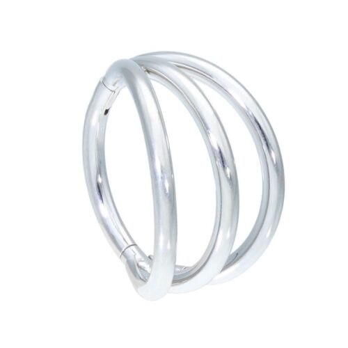 Triple Silver Hoops Clicker