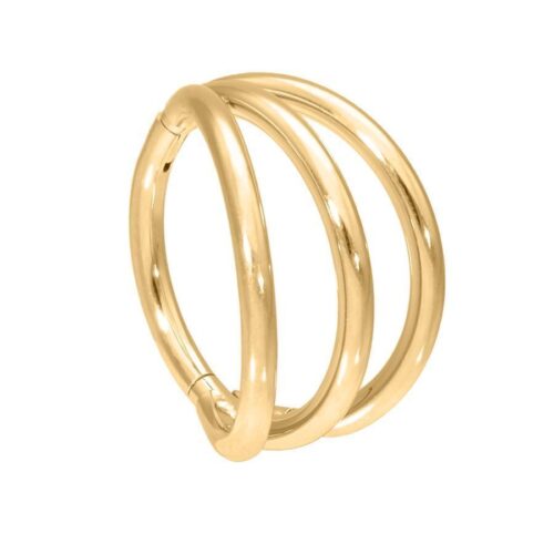 Triple Silver Hoops Clicker