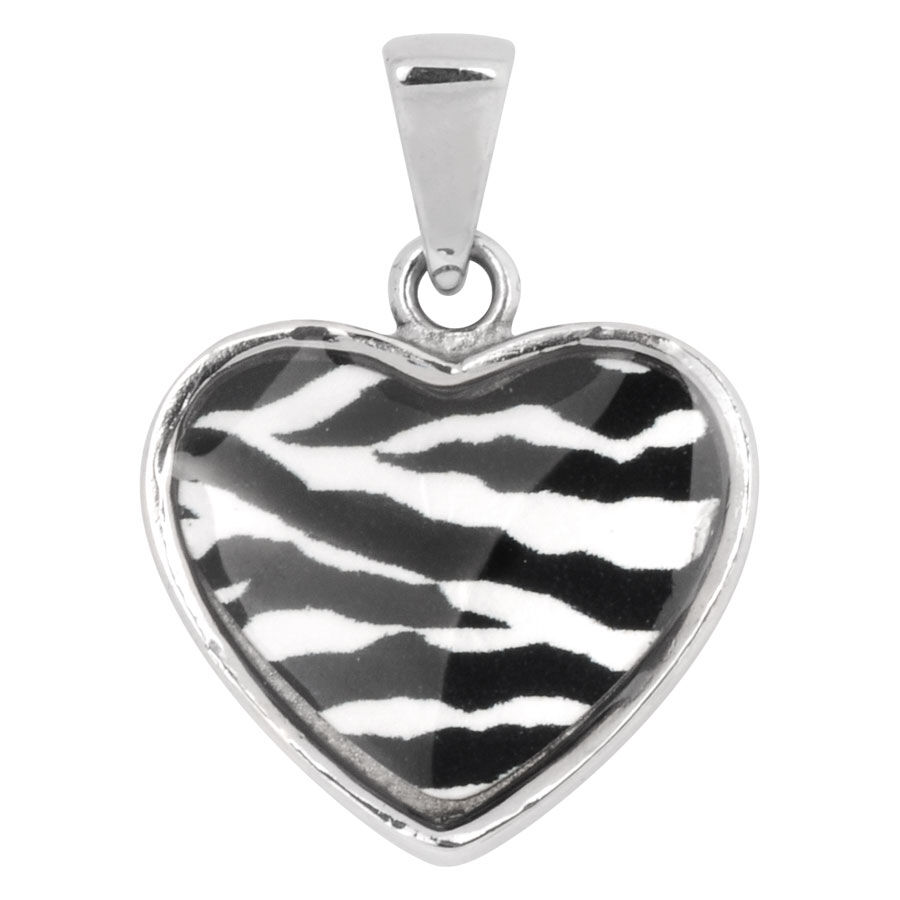Steel Basicline® - Casting Zebra-Style Heart Steel Basicline® - Casting Zebra-Style Heart