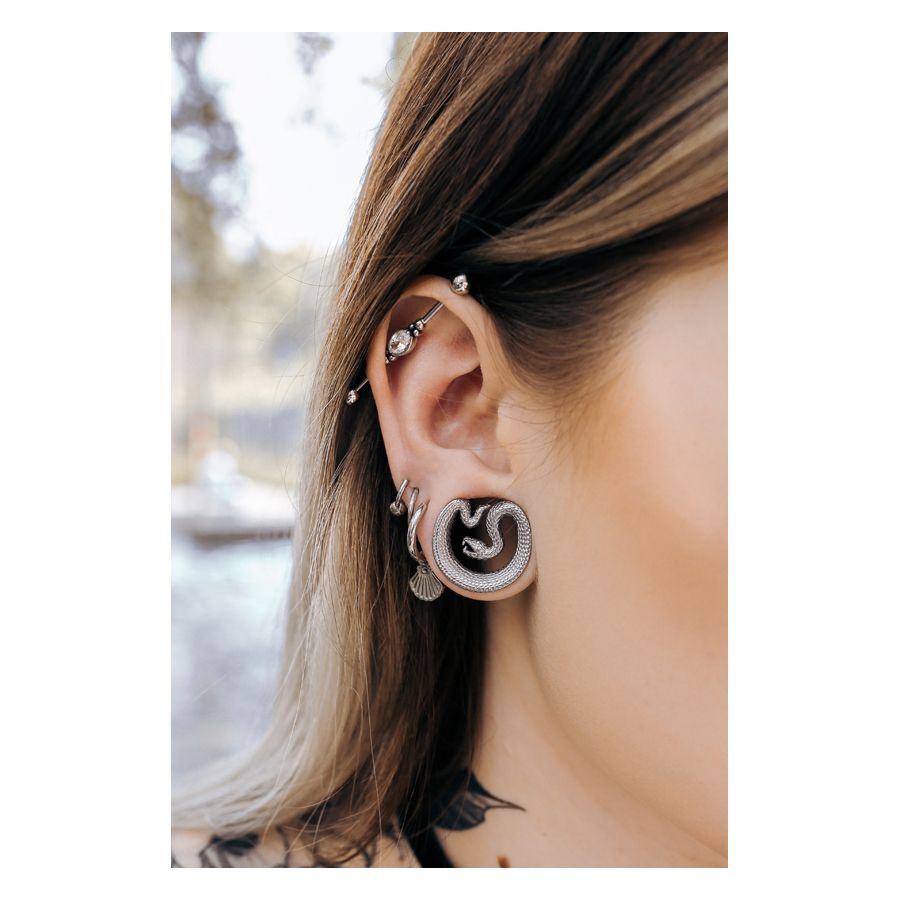 Ear Saddles Silver Snake Ear Saddles Silver Snake