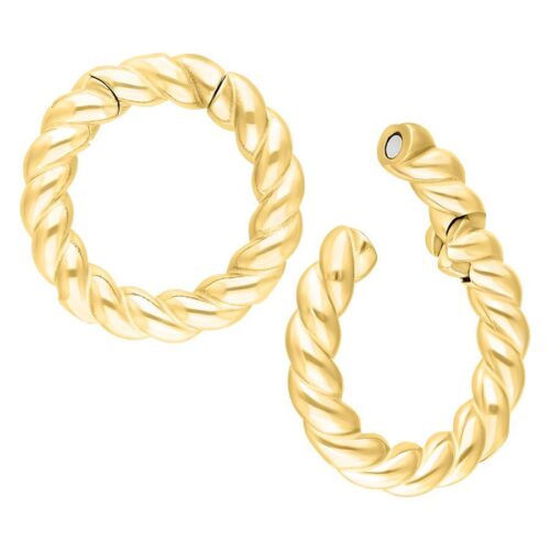 Braided Rope Ohrgewichte - Golden Metal