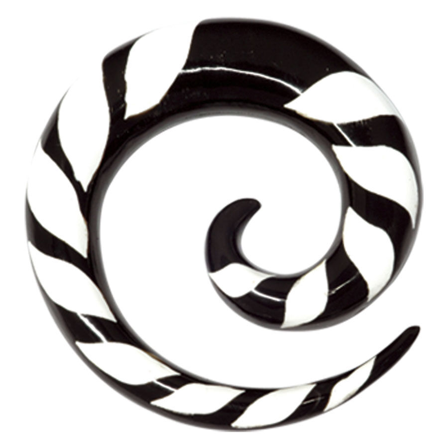 Buffalo Horn White Zebra Sprial Buffalo Horn White Zebra Sprial