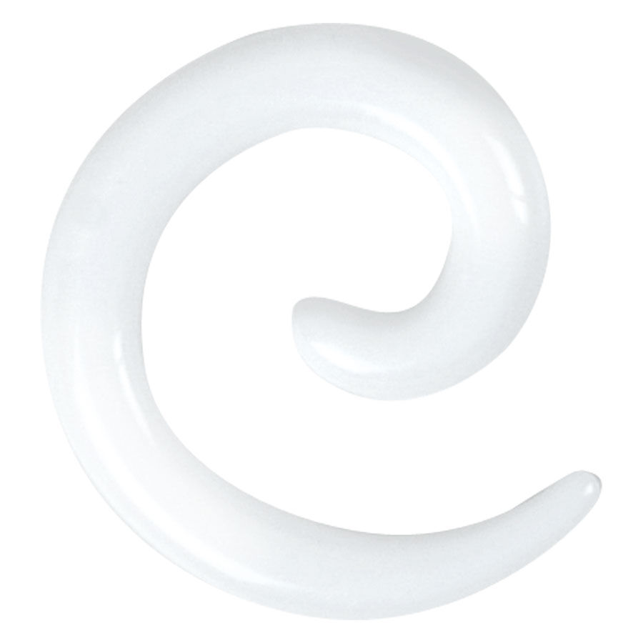 White Acrylic Spiral White Acrylic Spiral