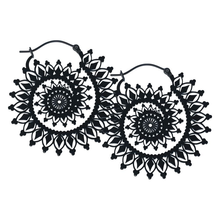 Floral Nautilus Hoops