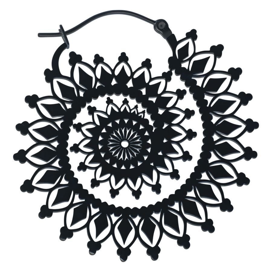 Floral Nautilus Hoops