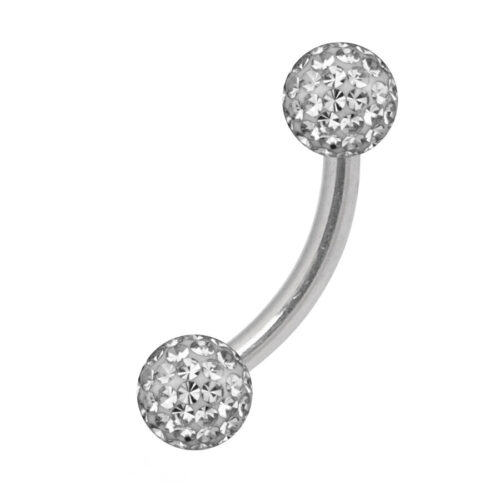 Multi Jewelled Titanium Curved Barbell