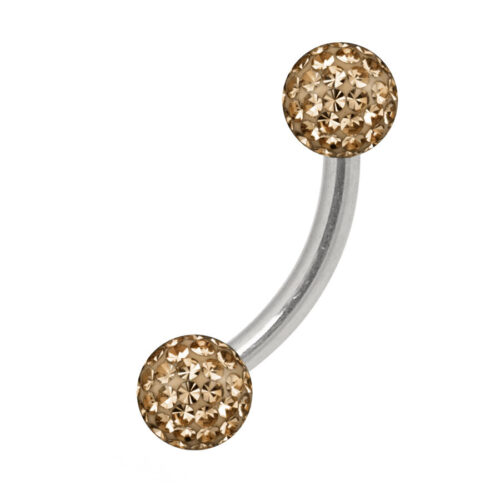 Multi Jewelled Titanium Curved Barbell
