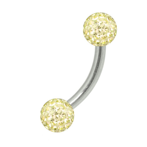 Multi Jewelled Titanium Curved Barbell