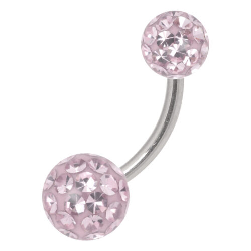 Sealed Multi Jewelled 6/8 Crystal Ball Belly Bar