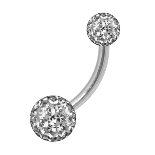 Sealed Multi Jewelled 4/6 crystal Ball Belly Bar