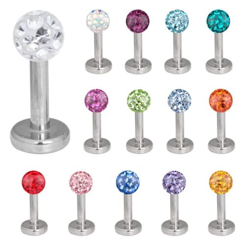 Multi Jewelled  Labret Stud