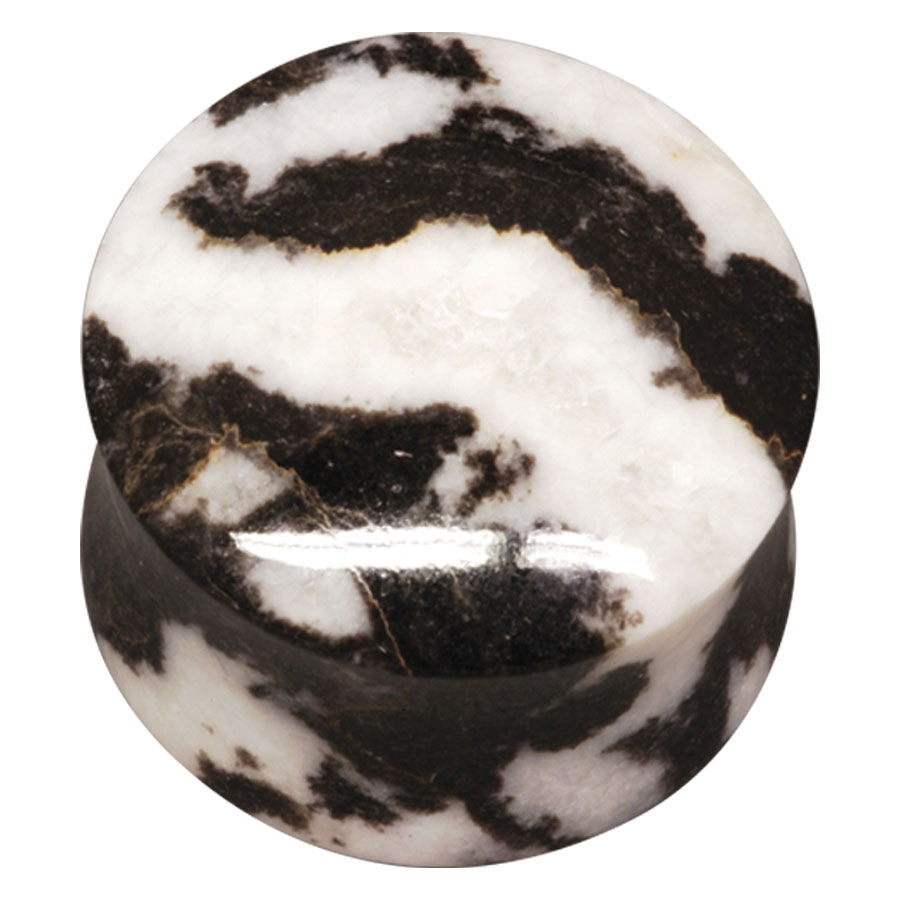 Organic Zebra Marble Plug Organic Zebra Marble Plug