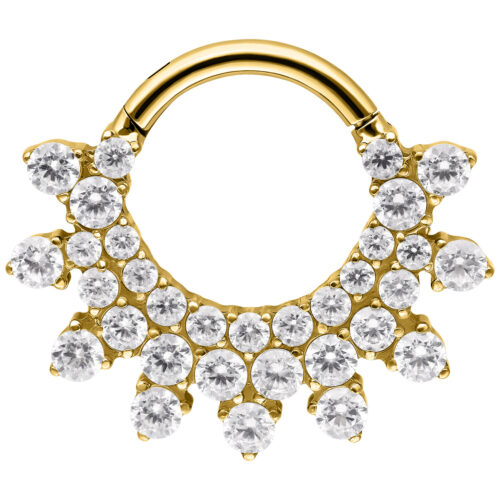 Divine Crystal Septum Clicker - Golden Metal