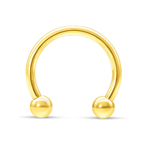 18k Gold Circular Barbell Septum Ring