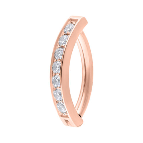 Crystal Belly Arch Clicker - Rosegold