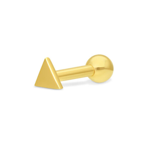 18k Gold Earbarbell Triangle