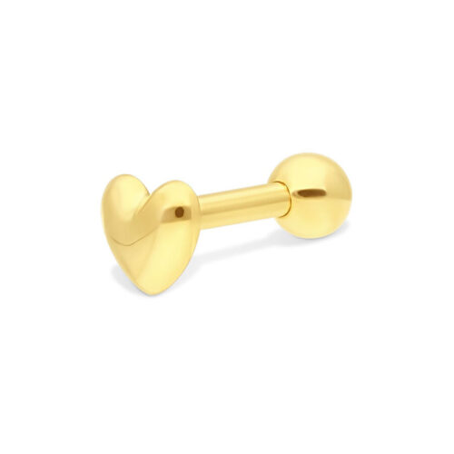 18k Gold Earbarbell Heart