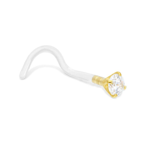 18k Gold Jewelled Crystal Nose Stud
