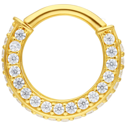 18k Double Jewelled Hinged Ring