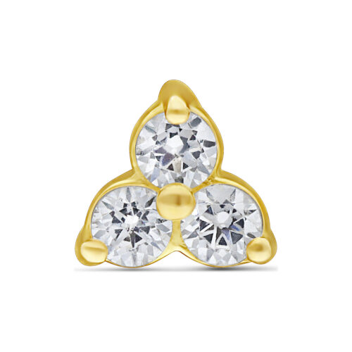 18K Gold Push Fit Trinity Attachment