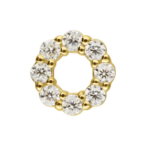 14K Gold Perfect Fit Moissanit Wreath Attachment