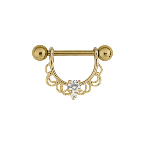 Fairytale Nipple Barbell - Golden Metal