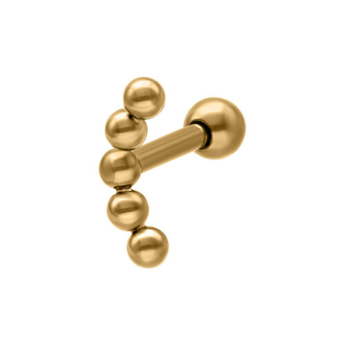 Ball Curve Earbarbell - Golden Metal