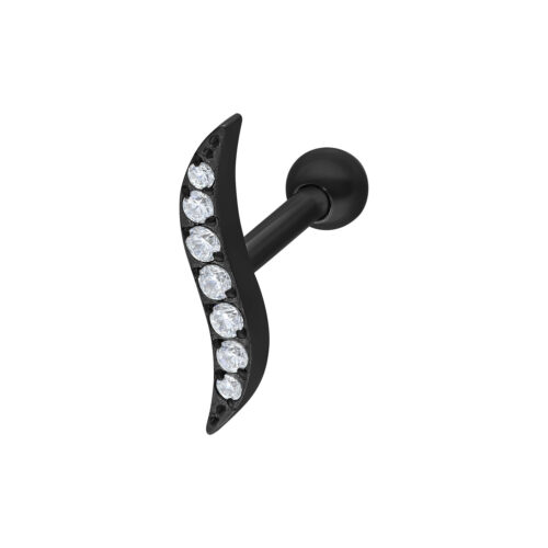 Crystal Wave Earbarbell - Black Metal