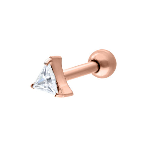 Crystal Triangle Earbarbell - Rosegold