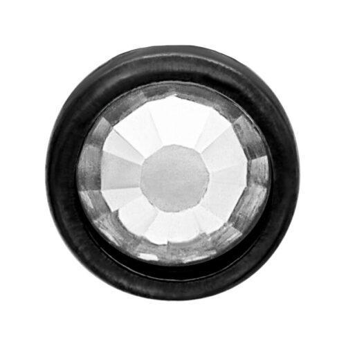 Black Titanium Small Diamonte Nose Stud